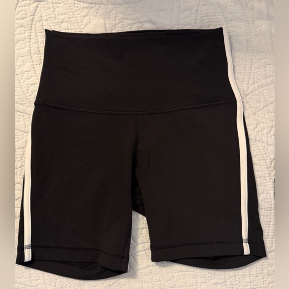 lululemon athletica Pants - lululemon Align™ High-Rise Side-Stripe Short 6" Black/White Size 4